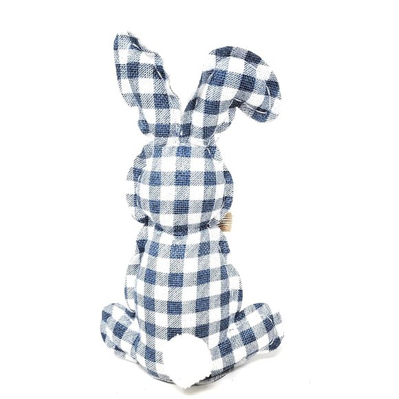 Rustic Gingham Easter Bunny Decorative Home Decor (Set of 4) - Picture 9 of 11